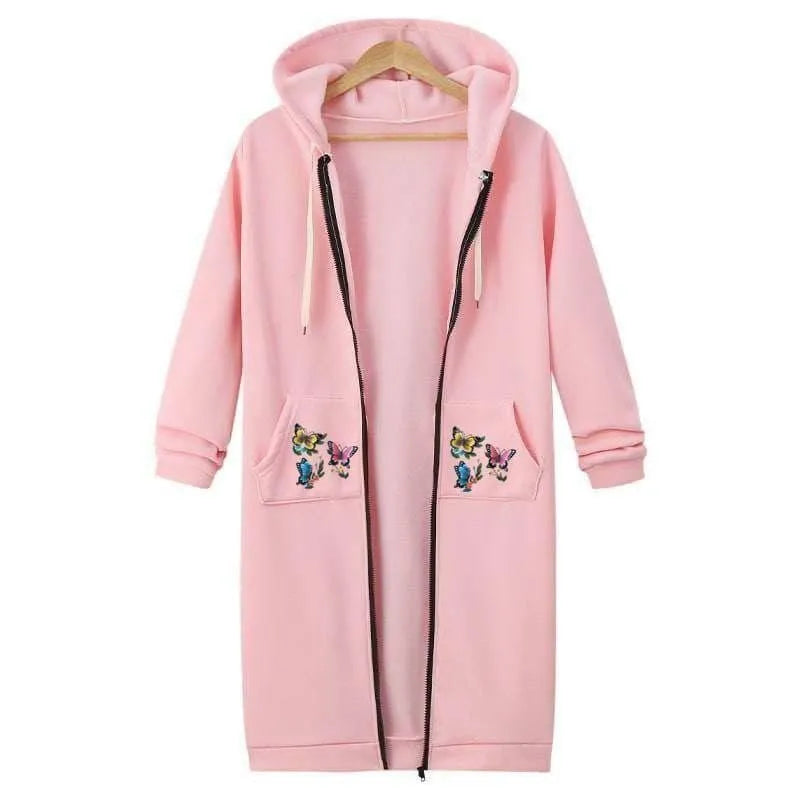 Cozy Printed Fleece Jacket for Women