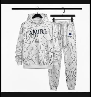 Amiri Men's Fleece Hoodie Track Suit - Graphic Sublimation, 1 Pc