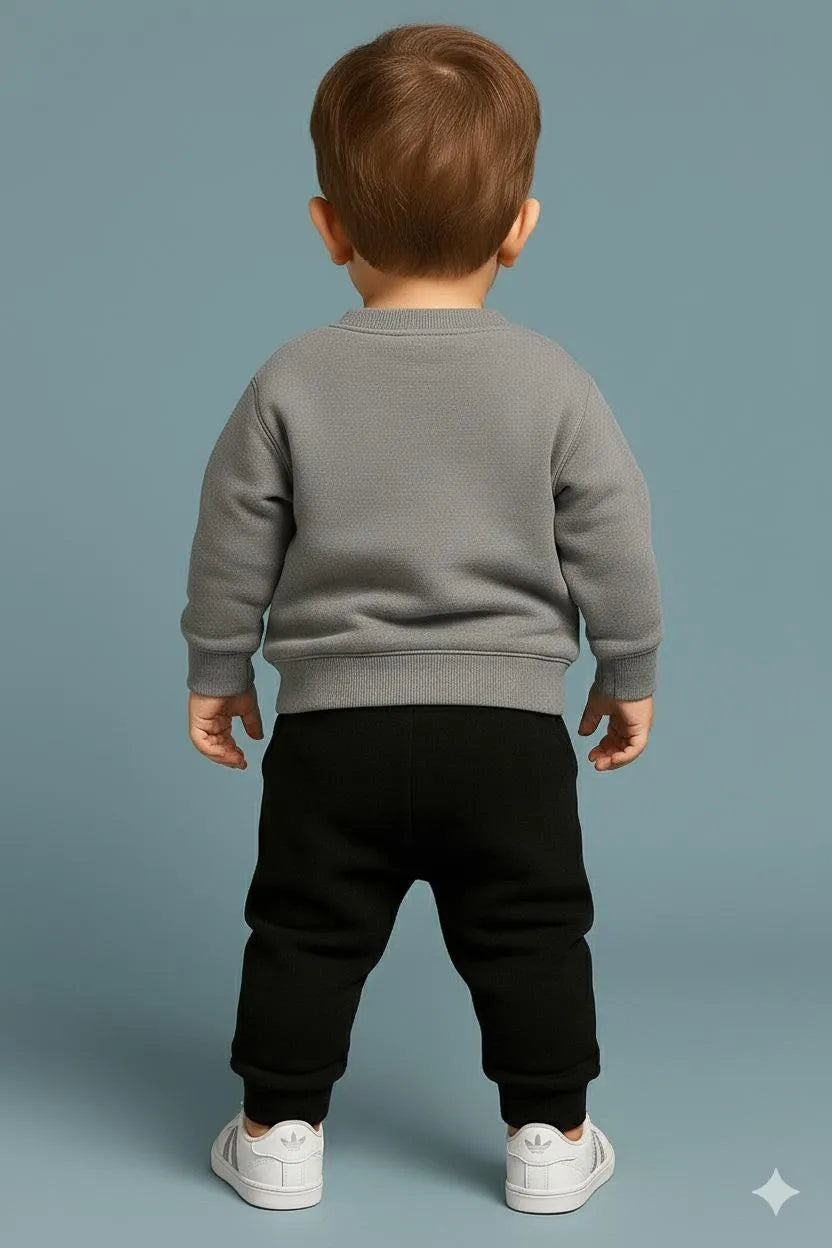 2 Pcs Girl's Fleece Printed Sweatshirt Tracksuit