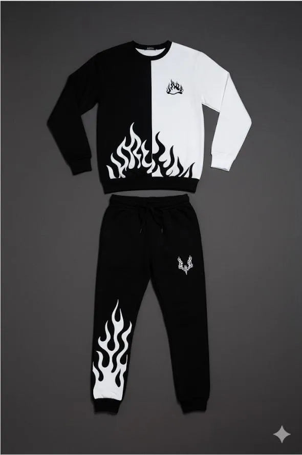 2 Pcs Men's Polyester Printed Track Suit