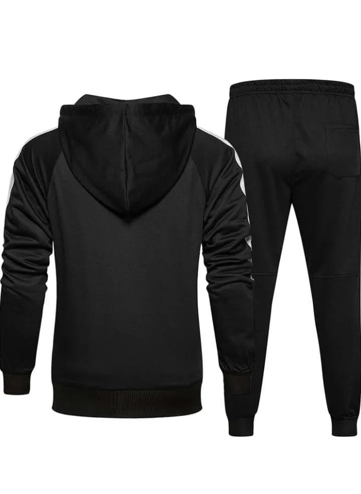 2 Pcs Men's Fleece Plain Hoodie Track Suit