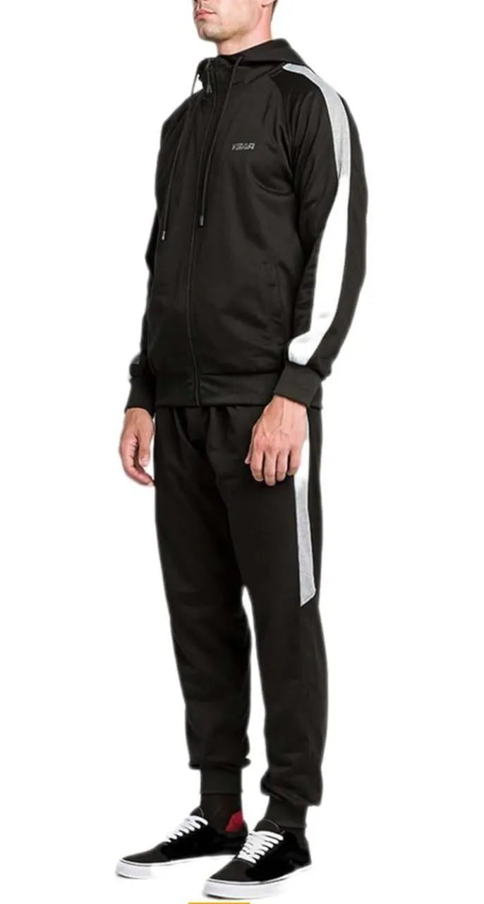 2 Pcs Men's Fleece Plain Hoodie Track Suit