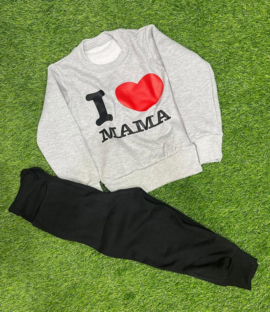 2 Pcs Boy's Girl's Fleece Printed Sweatshirt Tracksuit